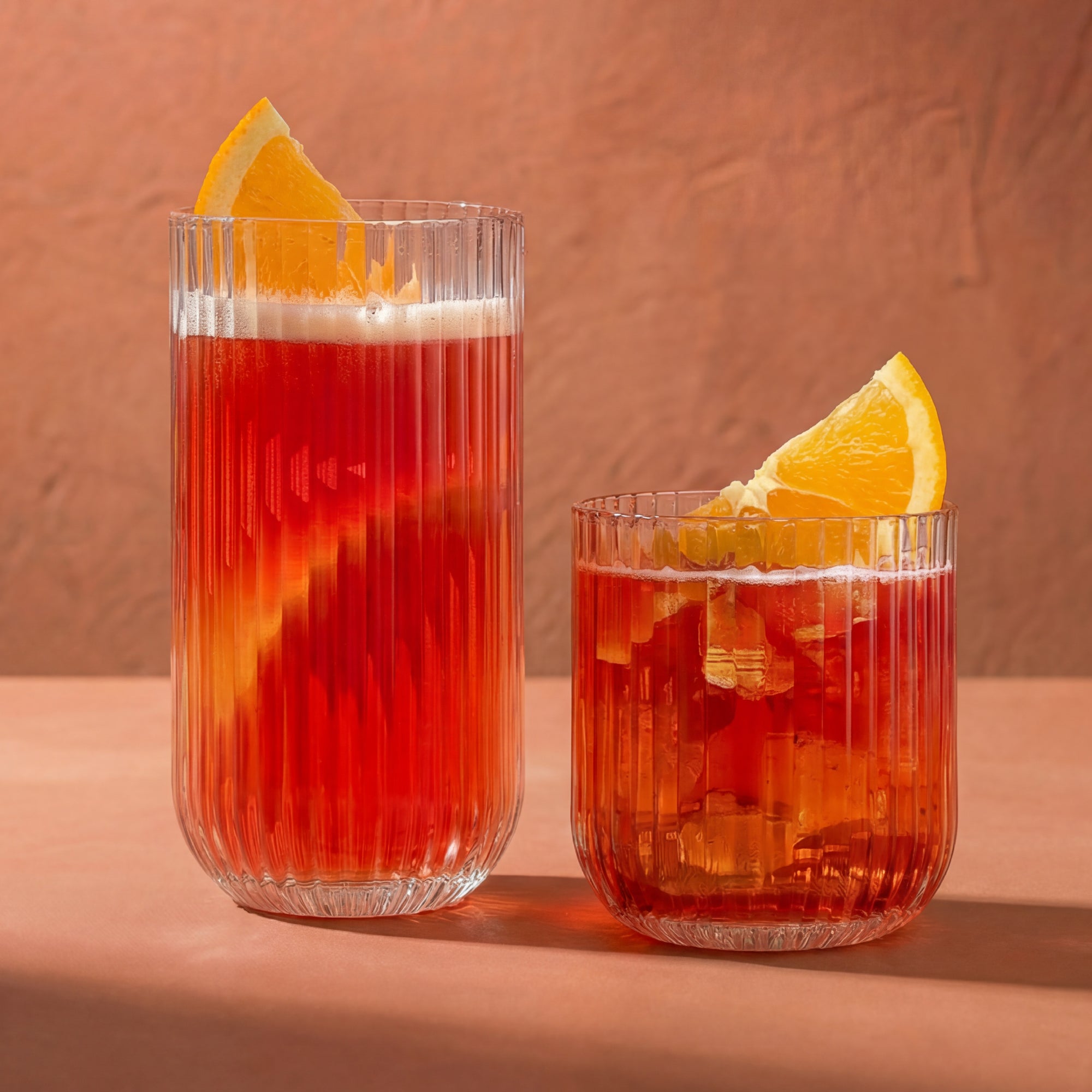 JoyJolt Lotus Ribbed Double Old Fashioned verres whisky 35 cl lot 4 strié
