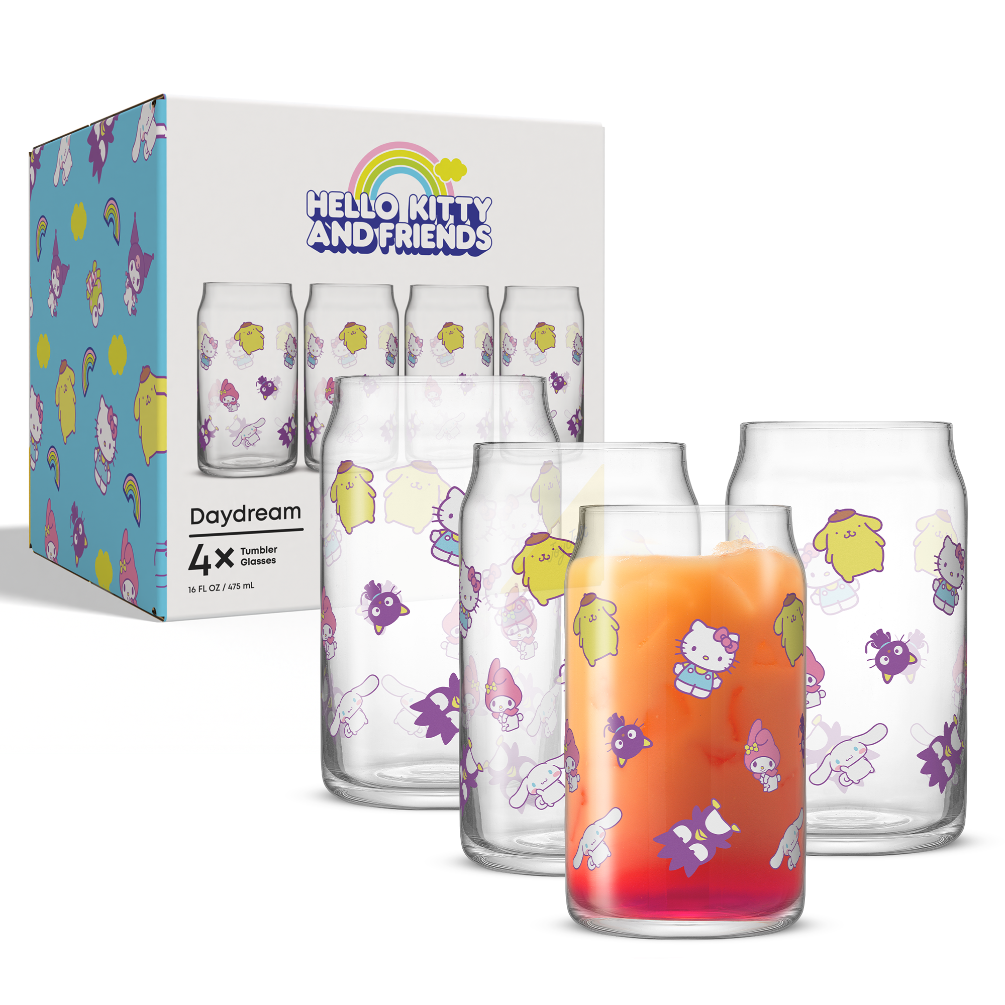 JoyJolt Hello Kitty Daydream verres tumbler 4 x 47 cl